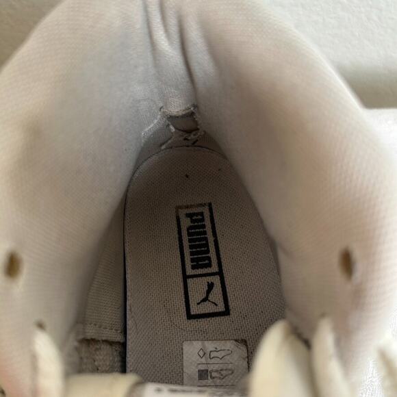 Puma Cali Star Ivory Womens 7 mid lace up leather & ripstop stacked sole sneaker - Picture 10 of 14